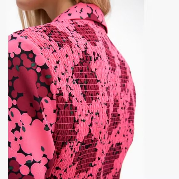 kate spade pink Bubble Dot Smocked Dress size 6 nwot - Picture 4 of 9